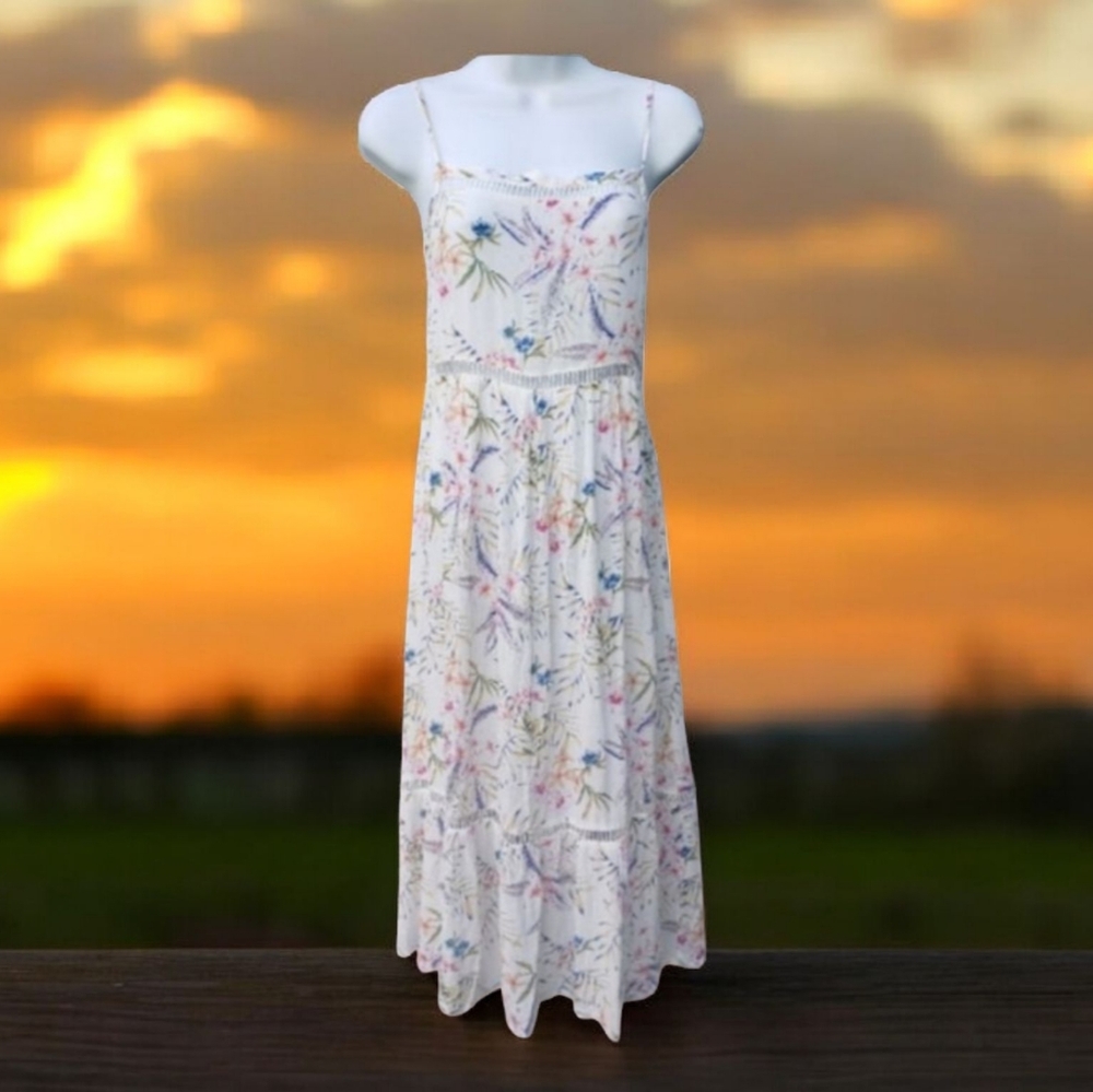Japna Pink and Blue Spaghetti Strap Sundress